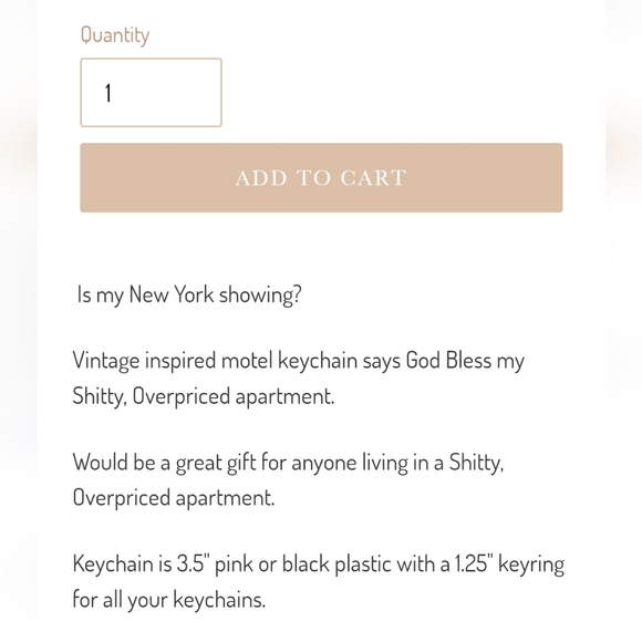 A SHOP OF THINGS - Shitty Apartment Keychain (in Pink) - Picture 2 of 9